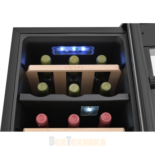 Винный шкаф ZUGEL ZTWF182DX, Dual Zone