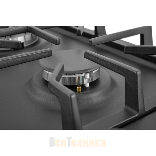Встраиваемая газовая варочная панель ZUGEL ZGH290B, черная матовая