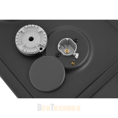 Встраиваемая газовая варочная панель ZUGEL ZGH290B, черная матовая