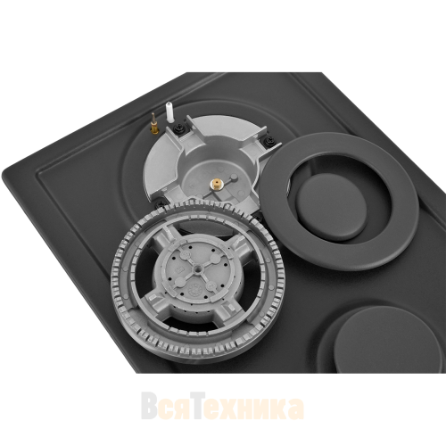 Встраиваемая газовая варочная панель ZUGEL ZGH290B, черная матовая