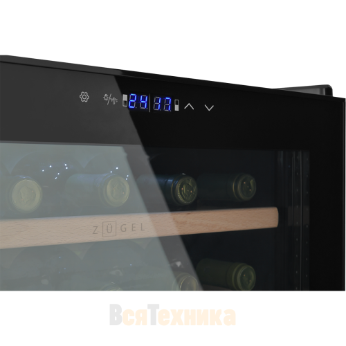 Винный шкаф ZUGEL ZCWF331DB, Dual Zone