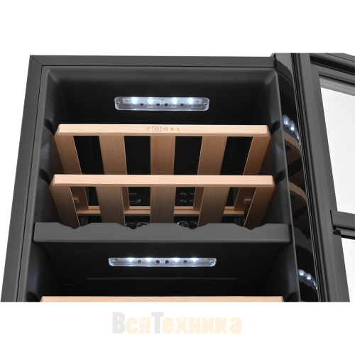 Винный шкаф ZUGEL ZCWF281DB, Dual Zone