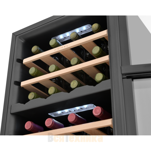 Винный шкаф ZUGEL ZCWF281DB, Dual Zone