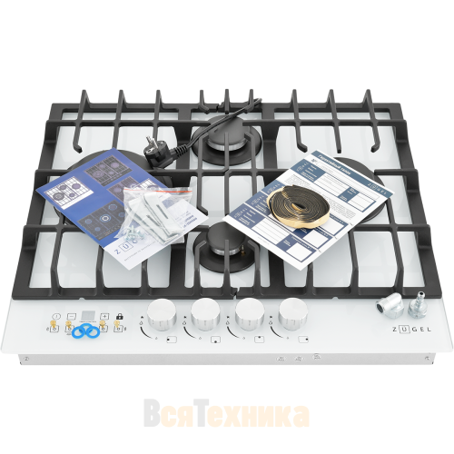 Встраиваемая газовая варочная панель ZUGEL ZGH600W