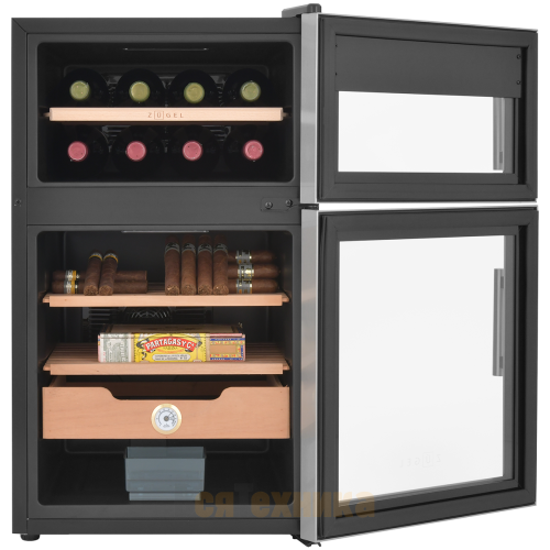 Винный шкаф-хьюмидор ZUGEL ZTH80DX, Dual Zone