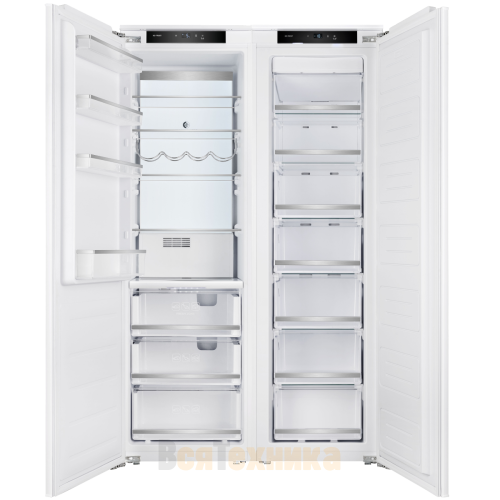 Встраиваемый холодильник Side-by-Side Zugel ZRISS481FNF