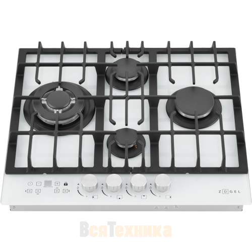 Встраиваемая газовая варочная панель ZUGEL ZGH600W