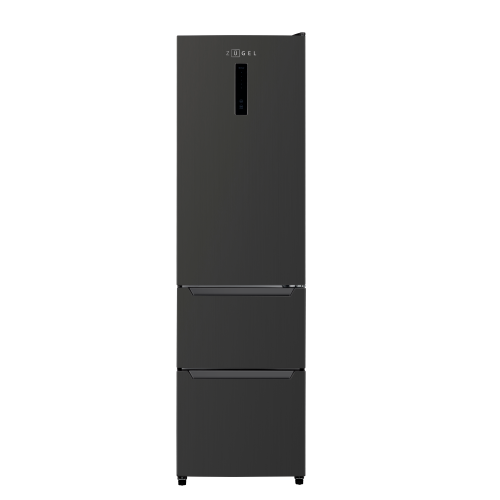 Холодильник ZUGEL ZRFD200B Italian Door, черная сталь