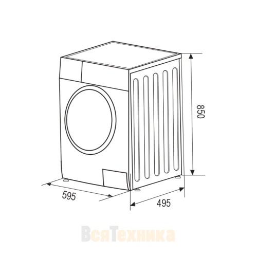 Стиральная машина узкая ZUGEL ZWS7142I Inverter