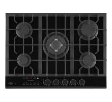 Встраиваемая газовая варочная панель ZUGEL ZGH602X, черная