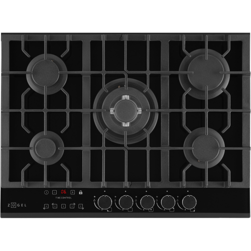 Встраиваемая газовая варочная панель ZUGEL ZGH602X, черная