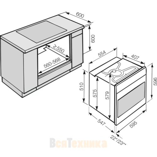 Духовой шкаф Miele H6461B BRWS