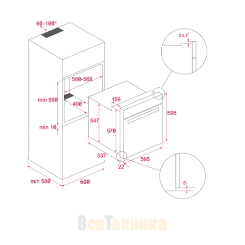 Духовой шкаф Teka NEO HSB 6150 FULL BLACK