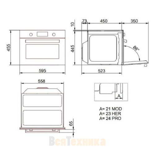 Духовой шкаф Bertazzoni FMOD4077MTB1