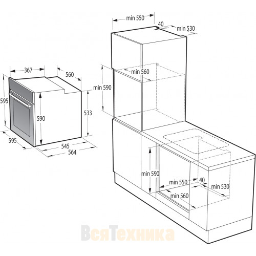 Независимая духовка Gorenje BO6735E02XK