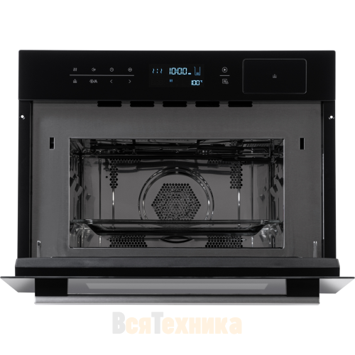 Встраиваемый компактный духовой шкаф с СВЧ и паром Weissgauff OEMS 459 PDB Black Edition