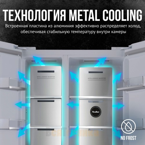 Холодильник Tesler RSD-537BI графит