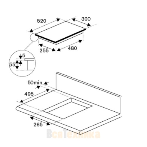 Индукционная варочная панель Bertazzoni P302I23NV