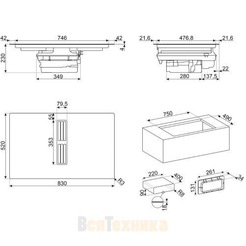 Варочная панель Smeg HOBD382N2