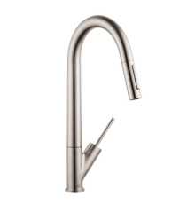 Смеситель для кухни AXOR Starck с выдвижным душем 1/2 нержавеющая сталь 10821800