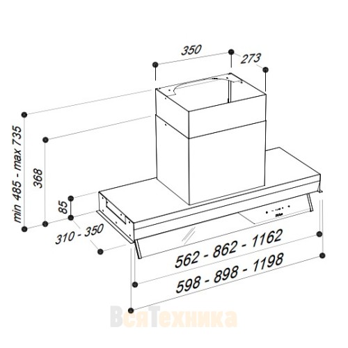 Встраиваемая вытяжка Sirius SLTC 928 IX 120