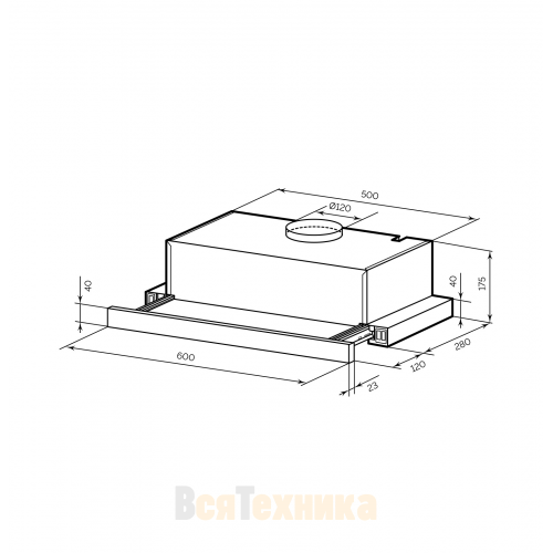 Вытяжка LEX HONVER 2M 600 WHITE